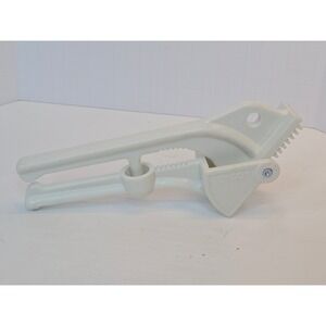 Vintage White Plastic EKCO Garlic Press Cherry Pitter Kitchen Utensil Tool